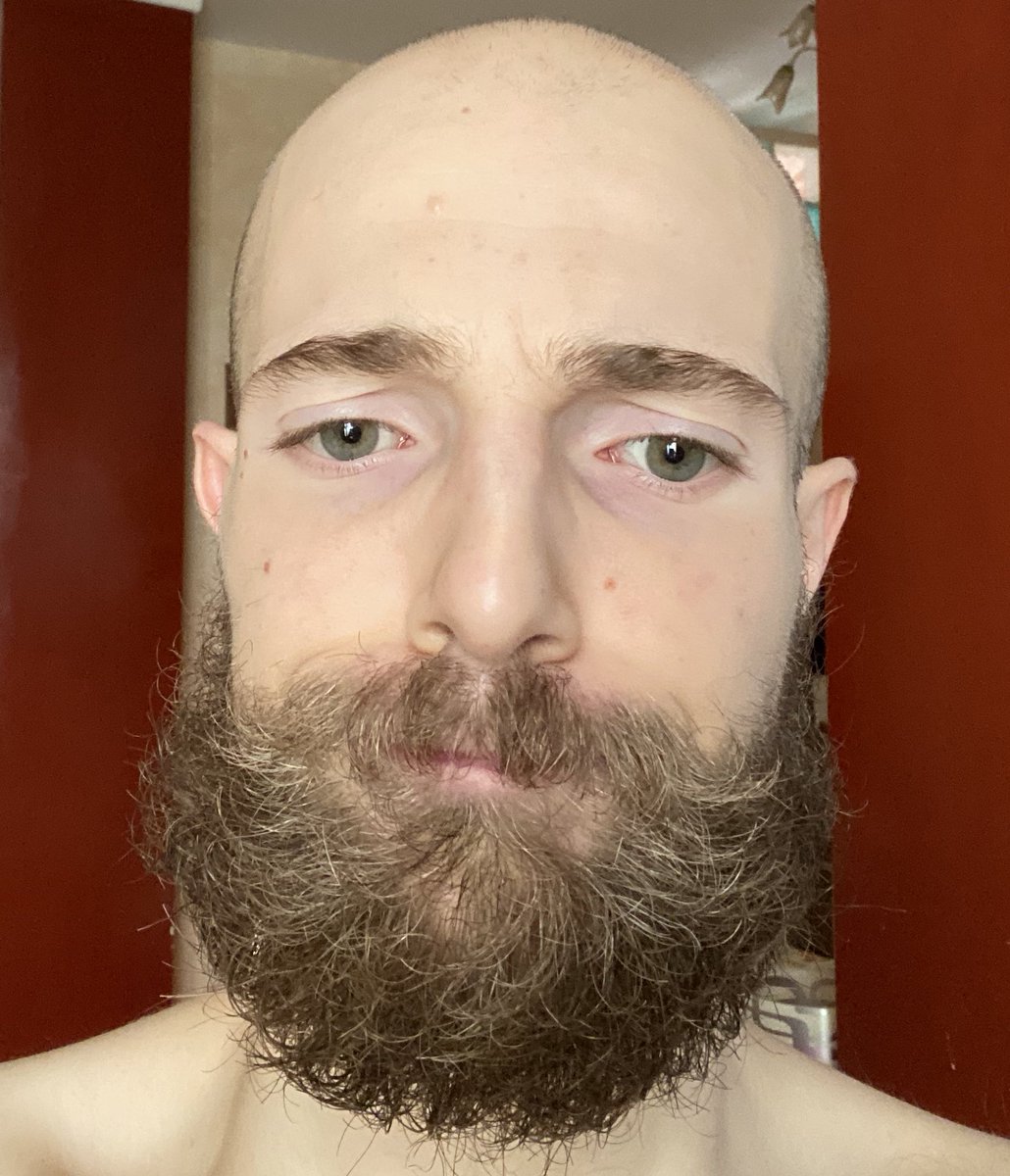 EnomisIlSupremo's tweet photo. In questo periodo la barba mi è cresciuta in maniera incredibile, non posso dire lo stesso per i capelli #quarantinelife #beardpride #baldpride https://t.co/MAYkom2fi4