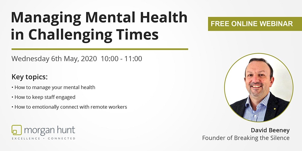 It's not too late to sign up for our free mental health webinar tomorrow! 
Join us at 10AM ⏰ and find out how to manage mental health during a challenging time.

Register for free here: bit.ly/35jeKl1