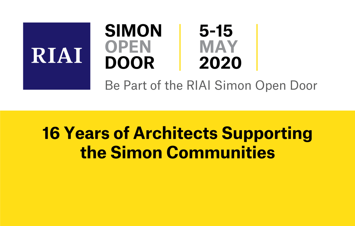 With the annual #RIAISimon starting today, we wish all those who booked a consultation with an #RIAIArchitect in aid of <a href="/SimonCommunity/">Simon Communities of Ireland</a> the very best of luck with their home renovation or new build! Huge thanks to all participating architects &amp; spokesperson <a href="/DermotBannon/">Dermot Bannon</a>