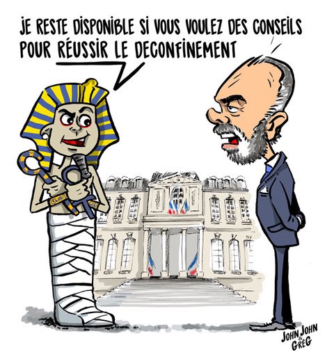 Fabricegreg Deconfinement Toutankhamon Edouardphilippe Premierministre France Coronavirus Covid19 Humour Dessin Sketch Gregsketch T Co Bi4grkbgtx