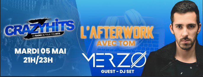 TomHeadzMusic's tweet photo. Ce soir dans L’Afterwork le DJ/Producteur repéré grâce à Mosimann  en 2013 et depuis il enchaîne les signatures chez les plus grands labels mondiaux dont Armada Music... son nom est @MerzoMusic et il sera en mix dès 22h20 🔊 https://t.co/Jstez3Sgy0