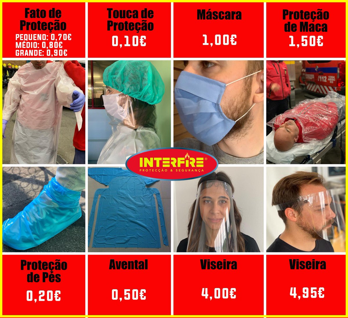 InterfireL's tweet photo. 👉 A 𝗜𝗡𝗧𝗘𝗥𝗙𝗜𝗥𝗘 continua a olhar pela sua Proteção e Segurança. Se ainda não conhece os nossos Equipamentos de Proteção esta é a sua oportunidade de salvar vidas! Faça já a sua encomenda! 🥋🏨

#interfire https://t.co/eK9EXWAEIq