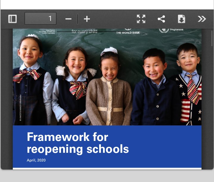 Sweetbert_M_A's tweet photo. Since most of the countries in Africa can not apply e learning to benefit all learners including vulnerable and disadvantaged communities. I strongly commend reopening of schools, however UNESCO, UNICEF, WFP and World Bank issued a guide for safe reopening. https://t.co/MWSHx22y0g