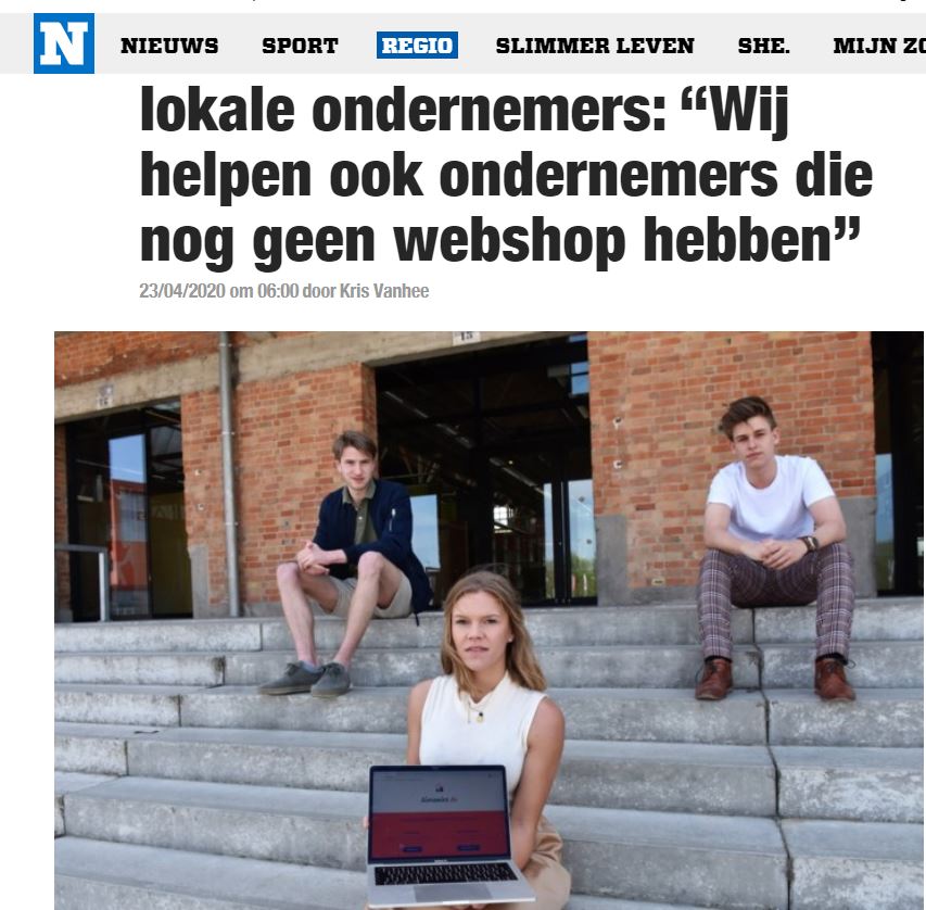 Drie studenten-ondernemers, waaronder <a href="/anjo_wychuyse_/">Anjo Wychuyse</a>  van <a href="/howest/">Howest</a>  starten vrijwillig het portaal  Tisvanier.be op binnen <a href="/wearehangark/">Hangar K</a>  op Kortrijk Weide in <a href="/8500Kortrijk/">Stad Kortrijk</a>. Op die manier geven ze de lokale handelaars die nog geen webshop hebben een duwtje in de rug 👍