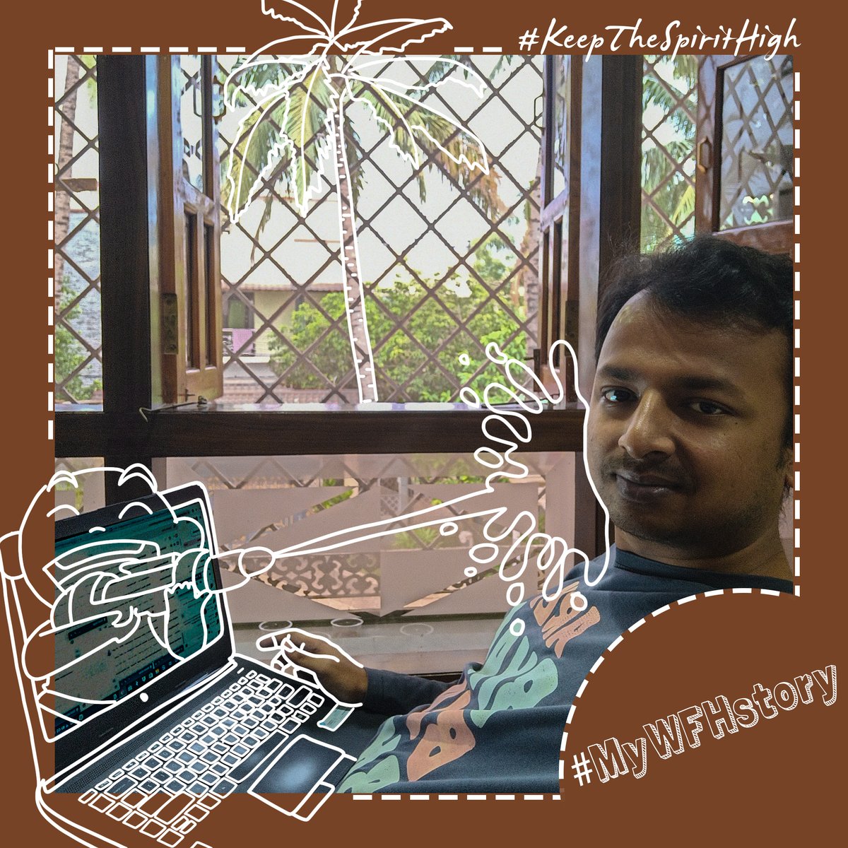 vidoolydotcom's tweet photo. Vidooly #MyWFHstory Ep 04:

@SidharthSJena1 (Sr. Marketing Associate) was lucky to go to his hometown, Bhubaneswar before the start of the lockdown. 

He is using this time to eat, chill, work, repeat and treat this lockdown as an extended working holiday to #KeepTheSpiritHigh https://t.co/iKY35WlJUM