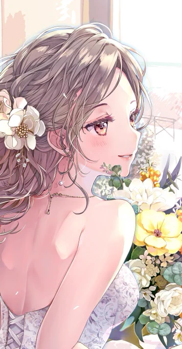 【結婚式が中止・延期になってしまった花嫁さんへ】
ささやかですが、イラストでお祝いをさせてください。この度はご結婚おめでとうございます。末永くお幸せに???? 