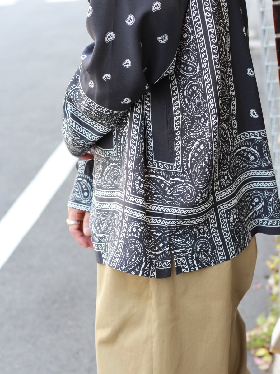 unused バンダナシャツ 20ss unused アンユーズド bandanna L/S shirt