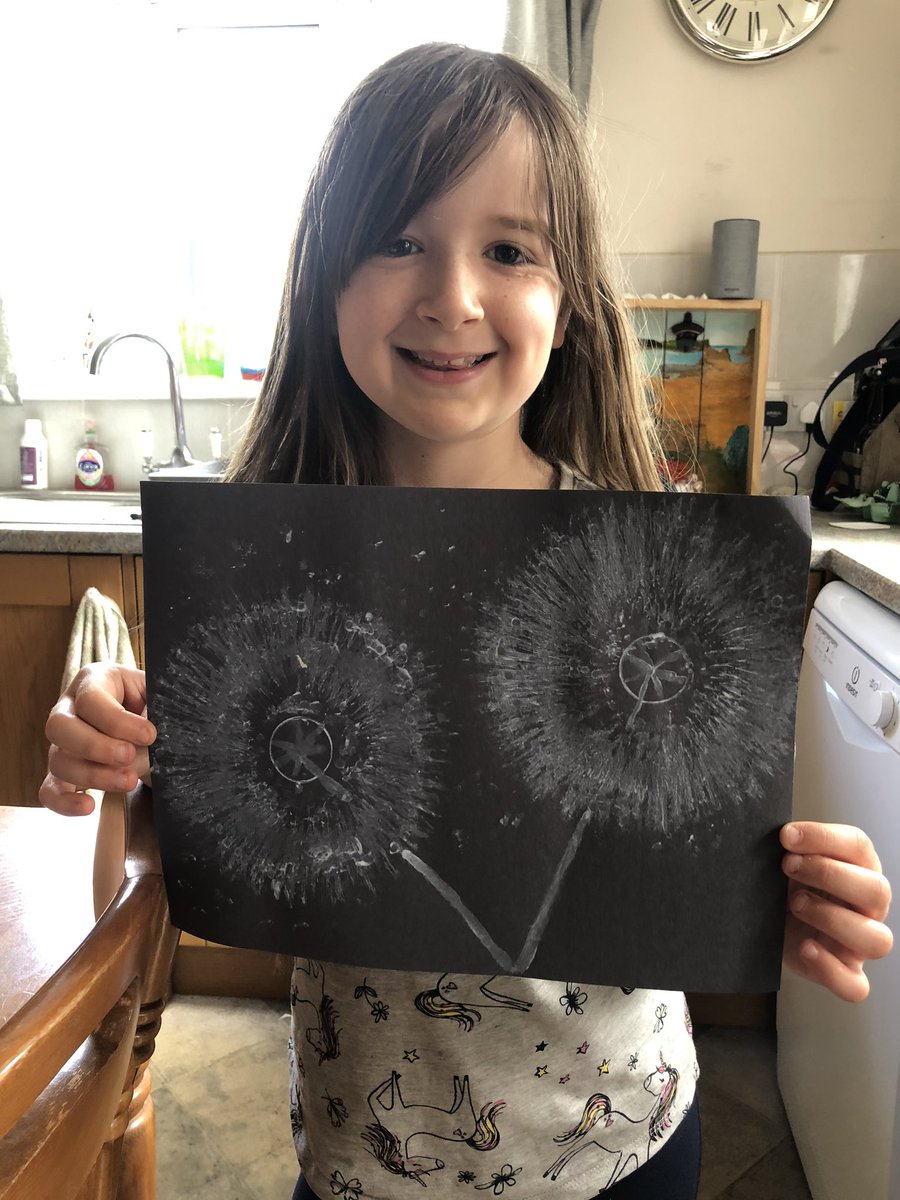 kilattle's tweet photo. Maisie can’t wait to come and post her dandelion picture today. Looking  forward to seeing them all and hearing what everyone is looking forward to most. @SchoolReedness https://t.co/htrxxQPgqx