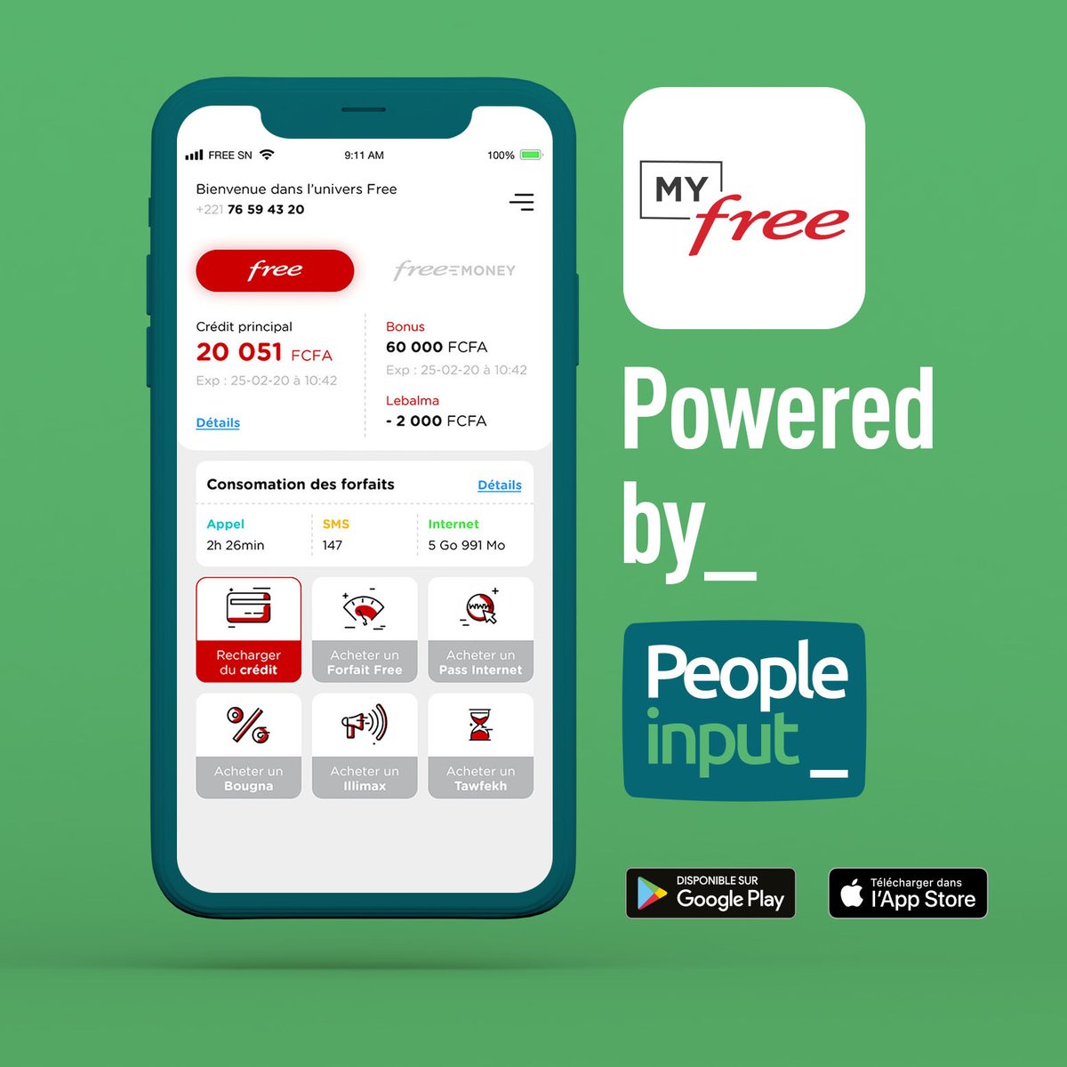 PeopleInput's tweet image. Fier de vous partager notre nouvelle success story : développement de la 1ère App convergente Mobile Money + Selfcare Telecom (2 en 1) au Sénégal ✊🏽
⬇️iOS : lnkd.in/gr5ZDNq
⬇️Android : lnkd.in/gaJ25rN
#Kebetu #CovidSN19 #Digitaltransformation #MobileMoney