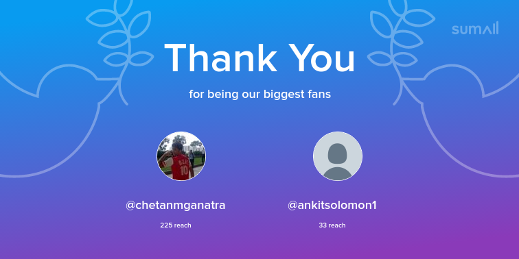 TCIC_2019's tweet photo. Our biggest fans this week: chetanmganatra, ankitsolomon1. Thank you! via https://t.co/v5oh5DXFbw https://t.co/RRrFDbw6OI