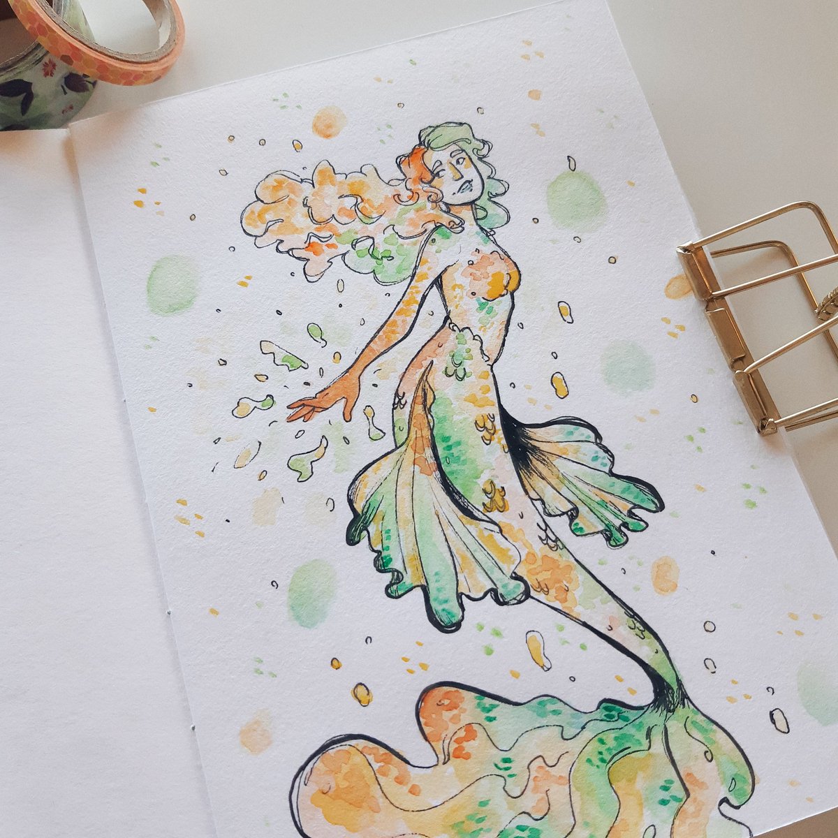 SmallTownSpells's tweet photo. hello again twitter, here's some paintings ive done did for #mermay https://t.co/2EUKOy6cpj