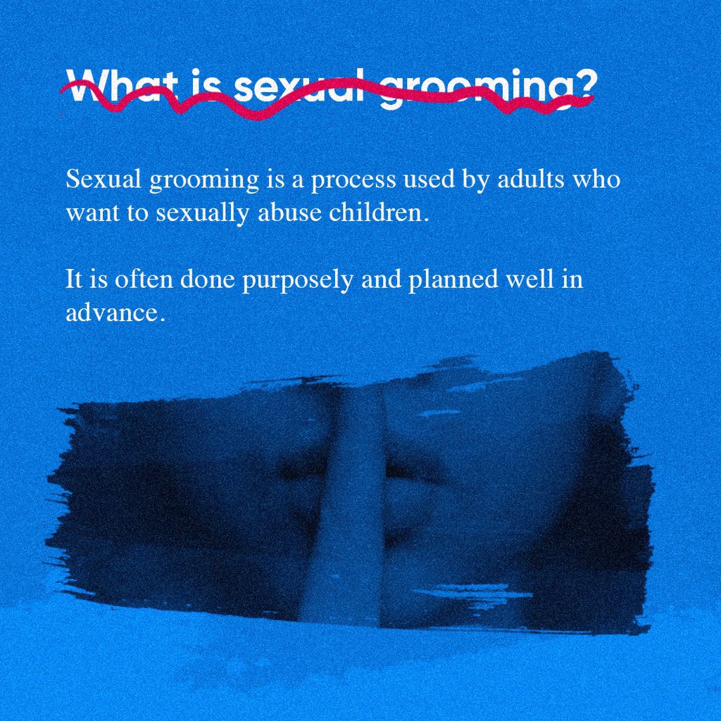 Sexual grooming is extremely common and dangerous. Know the signs and if you think you are being groomed or someone around you is, please seek help by calling a hotline or the proper authorities