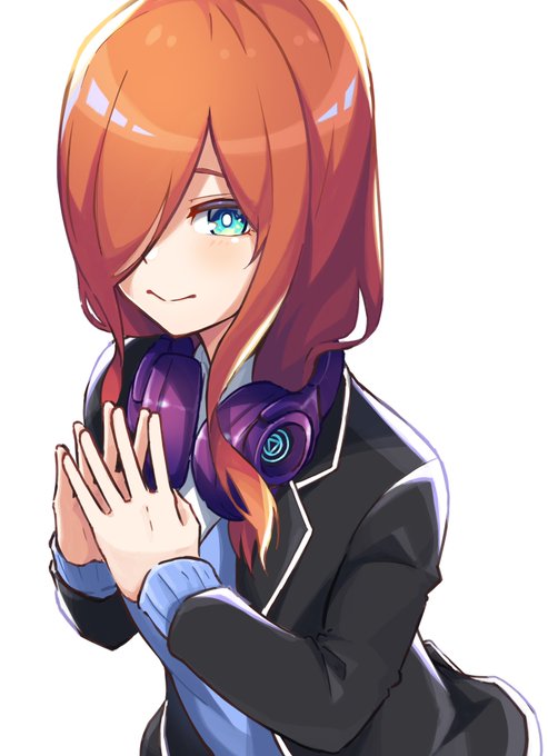 兵衛さんがTwitterに投稿した中野三玖(五等分の花嫁)のイラスト。