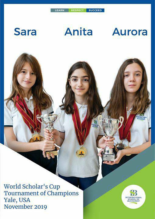 ISBRomania's tweet photo. Today we’re celebrating our last year’s champions at the World Scholar’s Cup, Sara, Anita and Aurora #iloveisb #reasontobeproud #pathtosuccess #academicexcellence #personaldevelopment #celebratingachievement https://t.co/jUFTAt8grx