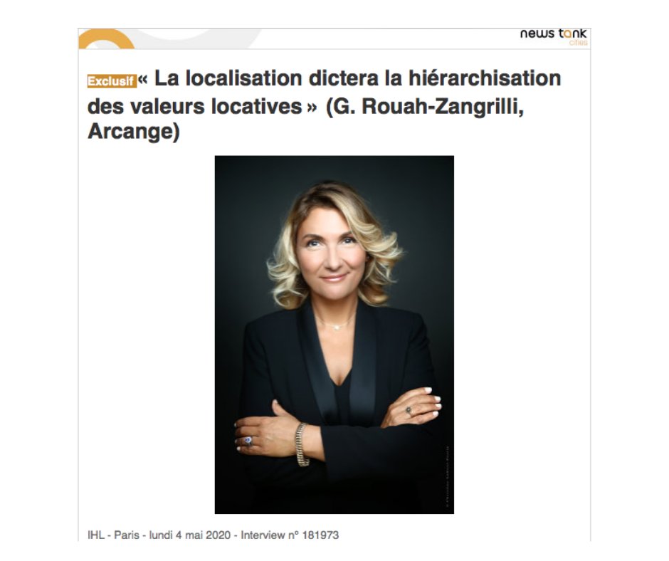 [Lu dans <a href="/NTCities/">News Tank Cities</a>]
"La localisation dictera la hiérarchisation des valeurs locatives", retrouvez l'#interview exclusive de <a href="/geraldinerouah/">Géraldine Rouah</a>, Directrice Générale de notre Groupe.
groupearcange.com