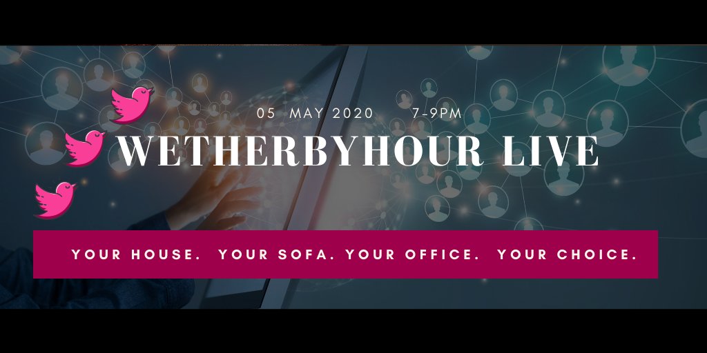 Don't forget:  WetherbyHour Live is on Twitter TONIGHT from 7-9pm.  We'd love to see you there for our fun, friendly and fabulous #networkingwithoutnerves. Details here: ow.ly/S1A850zbCXs 
It's a great way to keep in touch with contacts, see &amp; be seen in these unusual times