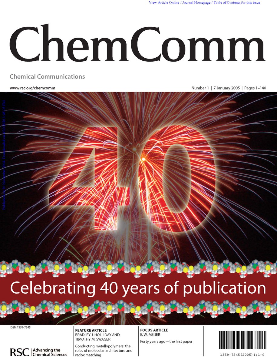 ChemCommun's tweet photo. Continuing our celebration of #ChemComm25K followers, check out one of our favourite covers below (another from 2005!!) 😀
We're carrying on our longstanding tradition of quality, trust and fairness ✨
Let us know if you have any favourite articles &amp; covers! https://t.co/dj79hcFkjN