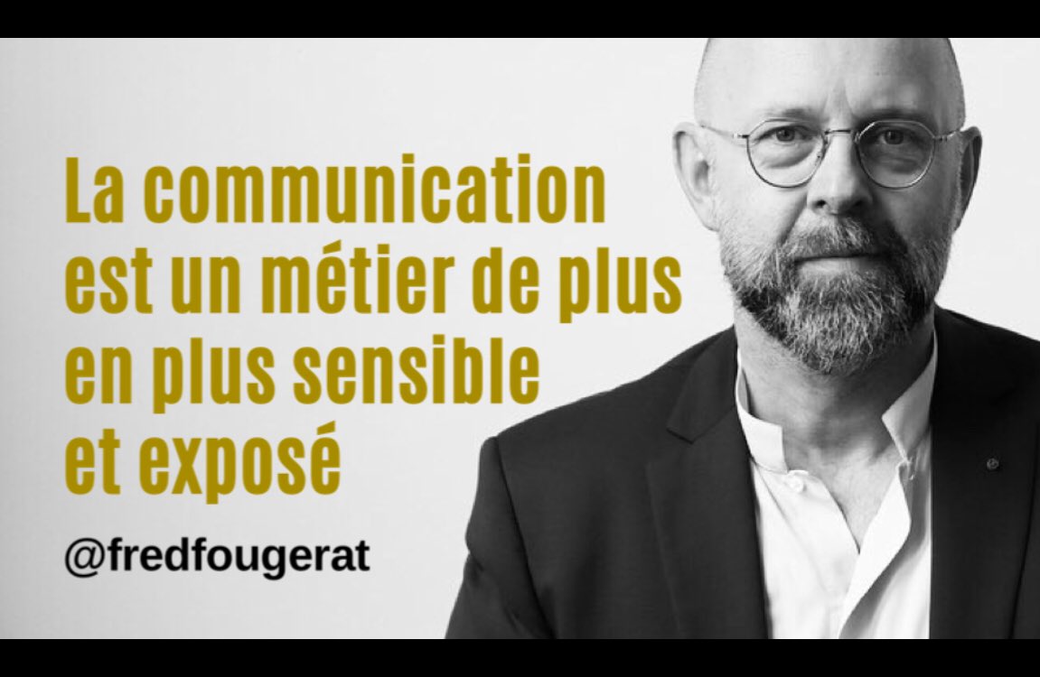 fredfougerat's tweet photo. La tyrannie des #RéseauxSociaux risque d’impacter la #communication qui pourrait un jour ne plus chercher à valoriser et promouvoir, mais seulement à éviter et protéger. #LaComEstUnMetier https://t.co/7lhllyCbww