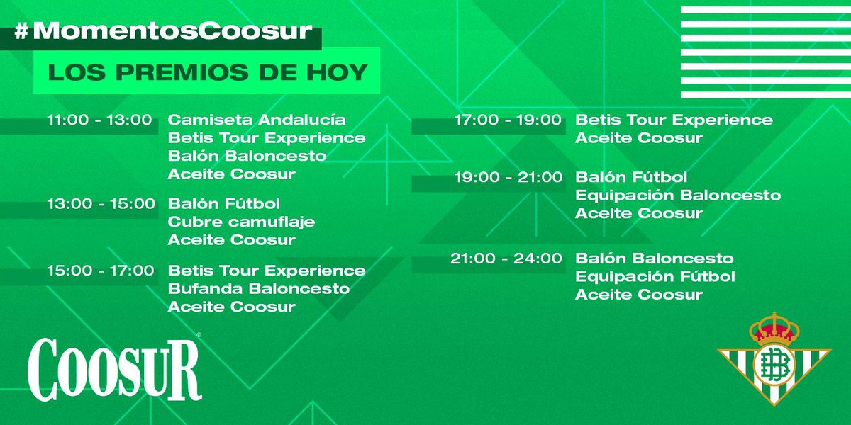 ¡OJO! 👀🔔 

¡Comienzan nuestros #MomentosCoosur! 🤗¡Haz RT a esta publicación en el momento exacto según el premio que quieras conseguir y participa en el sorteo! 🔃🔮🎁

Bases legales ➡ bit.ly/35wEbj1