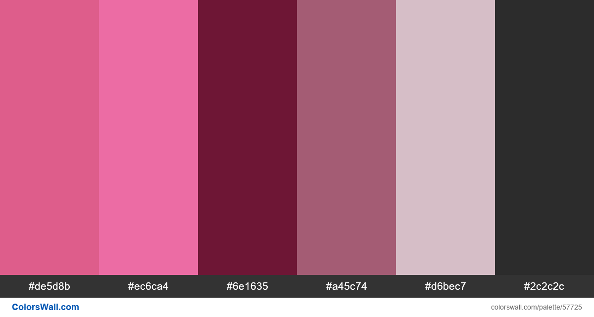 colorswall on Twitter: "26 design dailyui daily colors palette #de5d8b ...