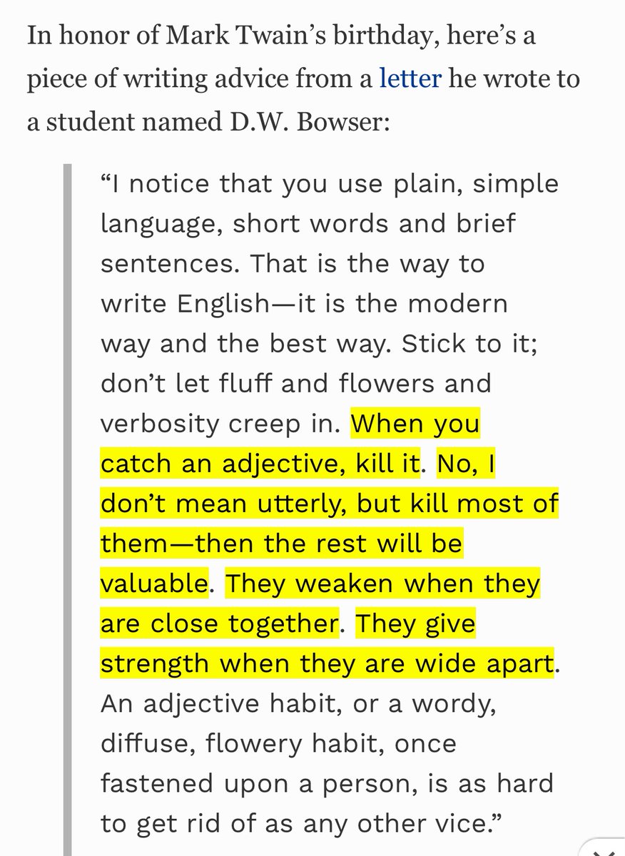 KCsixtyseven's tweet photo. Some of the best writing advice I've ever read. https://t.co/USHA0ijNEU