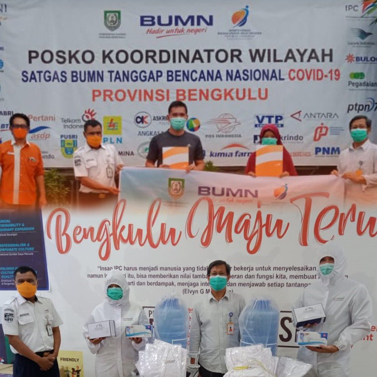 indonesiaport's tweet photo. wujud kepedulian thd pulau terluar Bengkulu dlm melawan penyebaran Covid-19, Satgas BUMN Tanggap bncana Nasional Prov Bengkulu menyalurkan bantuan untuk RS Bergerak,Puskesmas di Pulau Enggano&amp; KM Penumpang Pulau Telo yg melayani angkutan perintis ke Pulau Enggano
#IPCLawanCorona https://t.co/Z0FcFsifvs