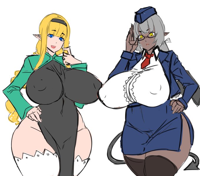 スケベエルフと真面目悪魔の落書きです。
近いうちに清書したい。
描いた後わかった。真面目悪魔じゃなくてダークエルフのほうがしっくりくることに。
#ムチムチ #おっぱい #褐色 #エルフ #爆乳 #イラスト #落書き #R18 