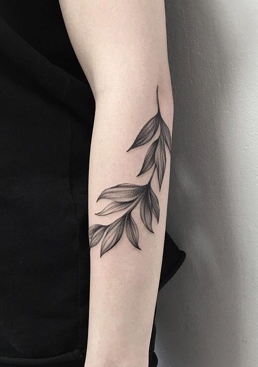 Leaves Tattoo | Line work and Shading done on Sat June 21st,… | Flickr
