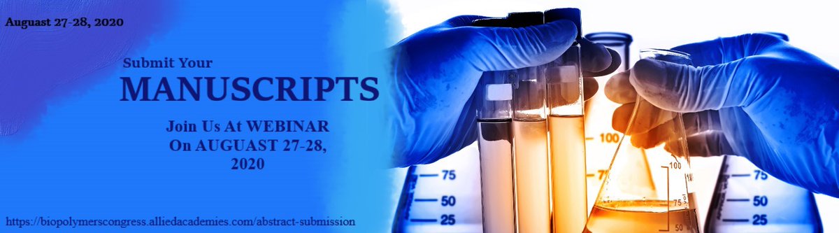 BiopolymerC's tweet photo. Submit your #Manuscripts where it can be published in #Scopus indexed #Journals , Limited slots are available So grab your slot by registering with webinar with good deal. visit: https://t.co/TM85uM6GNc
#biopolymers #bioplastics #linearpolymers https://t.co/vIbcKqPe9a