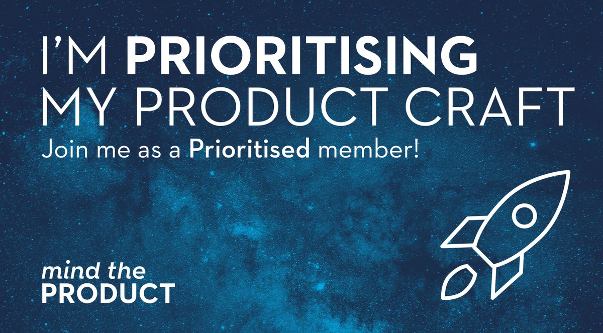 I’m Prioritising my product craft! Join me as a @mindtheproduct Prioritised member 🚀 mindtheproduct.com/join #prodmgmt #product #mtpcon #producttank #productpeople