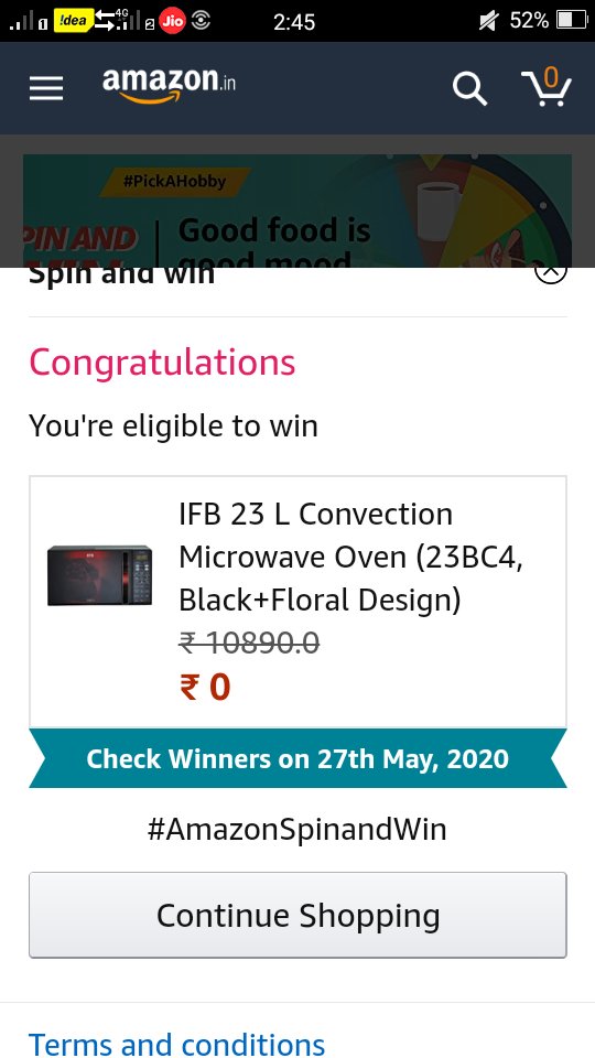 TanajShinde1's tweet photo. @TanajShinde1 #AmazonSpinandWin https://t.co/hA9P8Q4mdQ