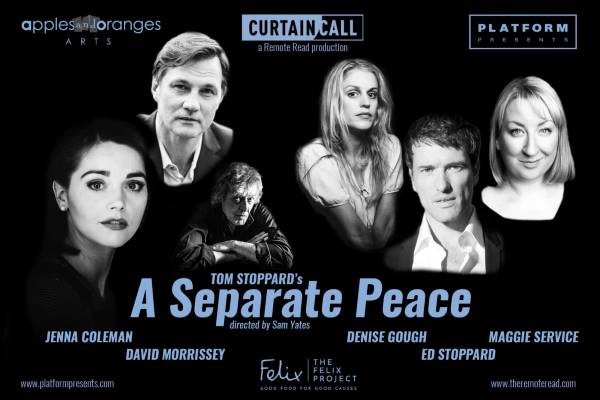 MyTheatreMates's tweet photo. 'The production uses the @Zoom_us platform to great effect': @kherrington83 applauds @curtaincall's #lockdown staging of #TomStoppard's #ASeparatePeace, starring @davemorrissey64 &amp; directed by @SamYates2020. #TheRemoteRead #onlinereview #theatrelockdown https://t.co/2nSk6aluef https://t.co/yFyJ0PylYy
