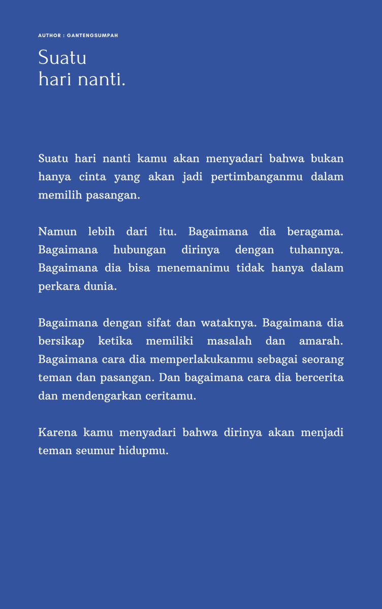 gantengsumpah's tweet photo. Dia akan menjadi teman seumur hidupmu. Jangan salah memilih. https://t.co/FUxo6T5RxK