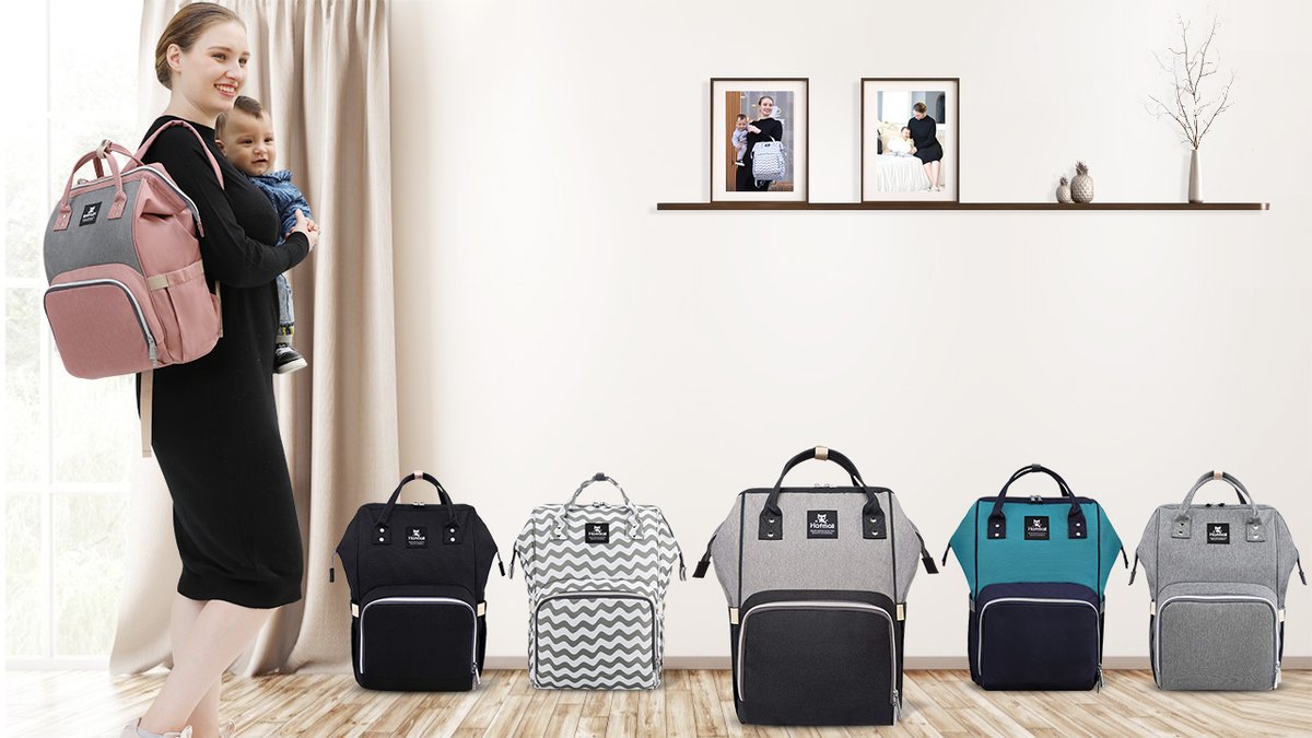 hafmall's tweet photo. Hafmall classic series diaper bag, with 1 main pocket and 14 compartments to store everything you'll need for your little one inside, the best part about it is that it's waterproof,easy to clean,durable and lightweight. It will work great for a toddler bag and newborn diaper bag. https://t.co/135PyYhNmk