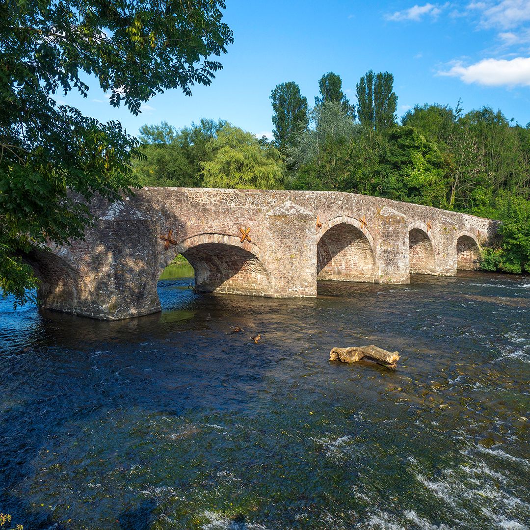 The original Bridge Over Troubled Water. Simon &amp; Garfunkle visited Bickleigh and stayed in a nearby cottage, penning the song that one them a Grammy. The real life bridge is Grade II listed, originally built in 1809 after the previous bridge was destroyed in floods.