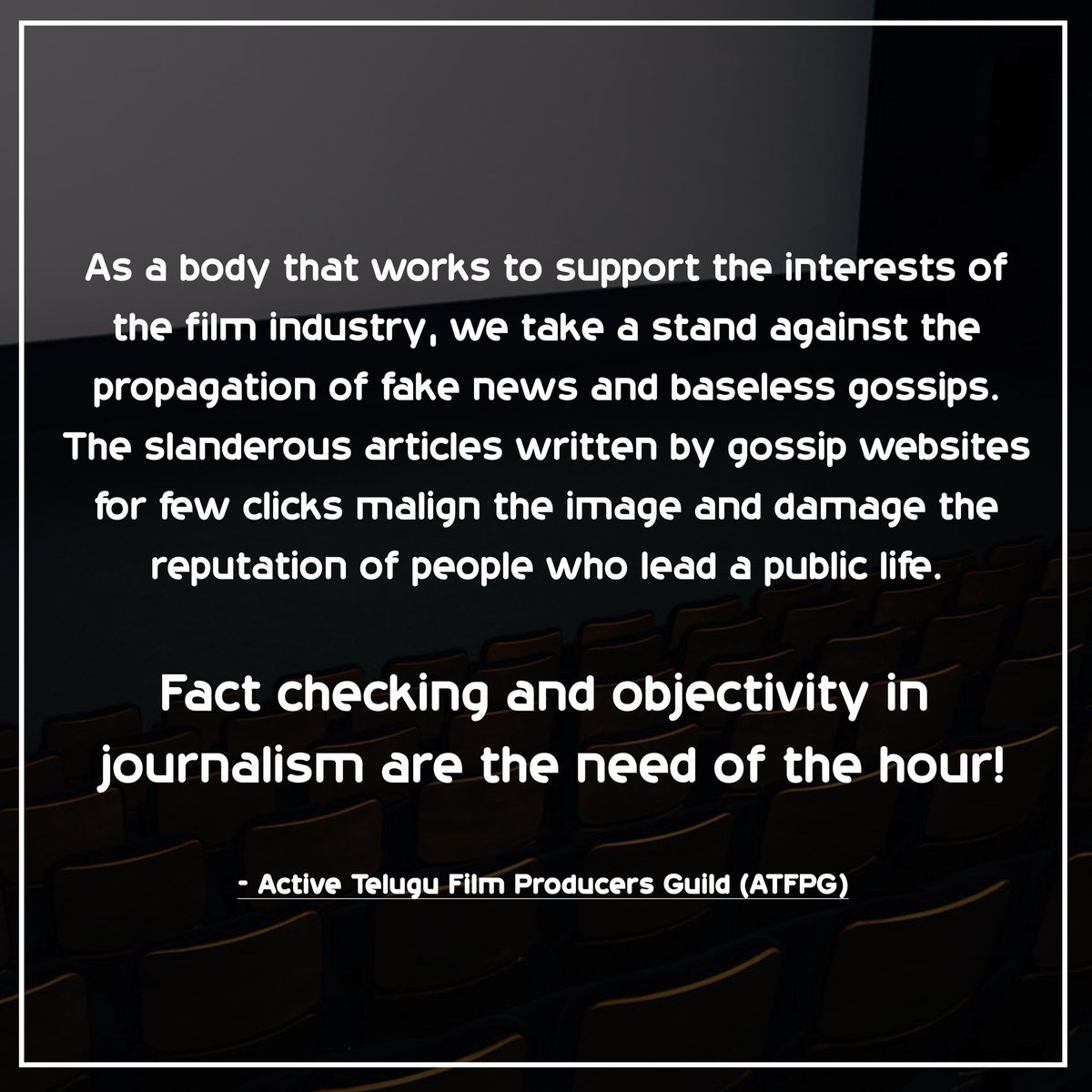 Fact-checking and objectivity in journalism are the need of the hour! #KillFakeNews #ATFPG