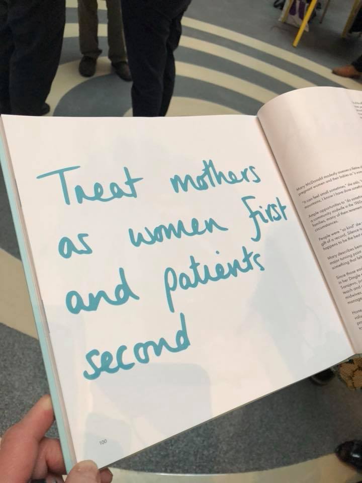 ClaireEMcDonald's tweet photo. On International Day of the Midwife I pay tribute to my mother and exceptional midwife Mary McDonald - as her  quote says 'treat mothers as women first and patients second' #IDM2020 https://t.co/Mzx6Uduwjy