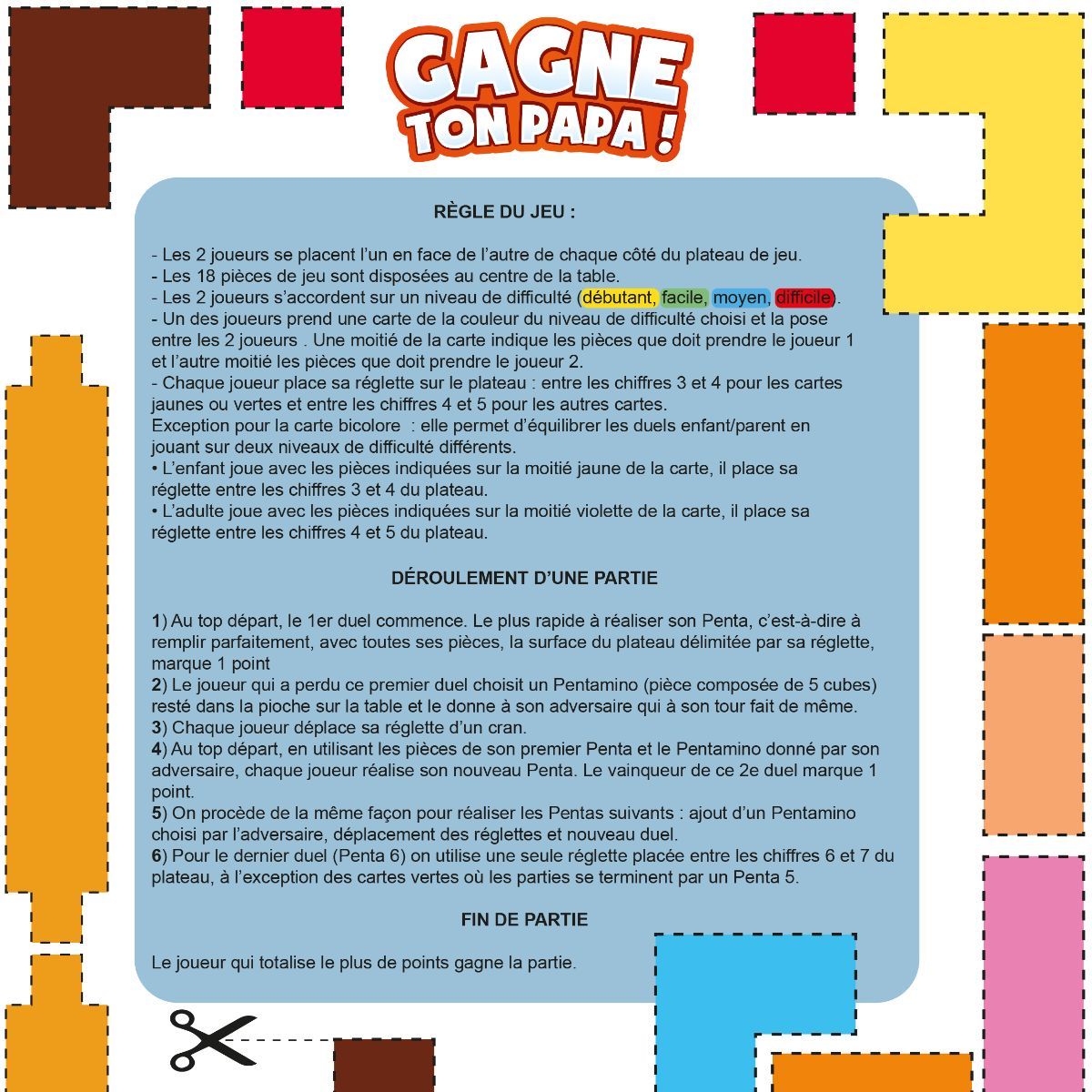 Gigamic's tweet photo. "Gagne ton Papa" s'invite dans votre salon avec cette version de démo à imprimer chez vous pour découvrir le jeu.

Nos conseils pour l'impression ci-dessous ⤵️

Le PDF est à récupérer là ➡️ https://t.co/xl6lBpiAMQ 

Bon bricolo-jeu ! ✂️📏
#j2s #printandplay #gagnetonpapa https://t.co/Ma6dePmmjX
