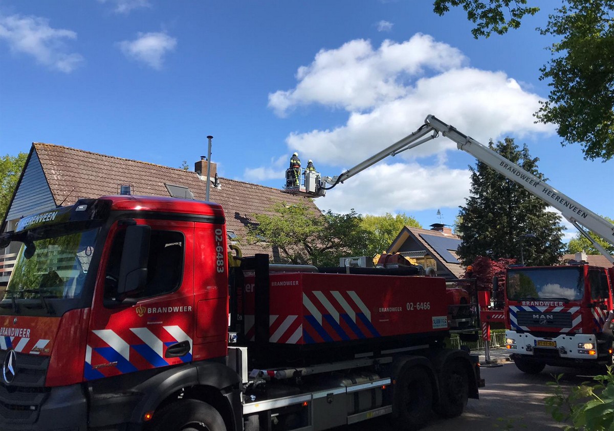 Schoorsteenbrand aan de Wissel in Mildam..