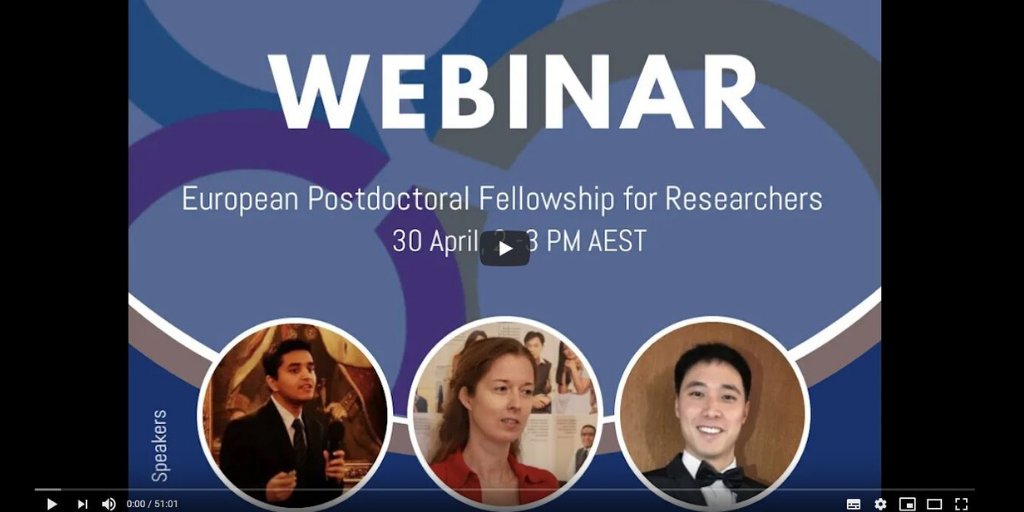 EPIC_ProjectEU's tweet image. In case you missed the #EURAXESS &amp;amp; @MSCActions webinar 'European Postdoctoral Fellowship (MSCA-IF) for Researchers' on April 30th, you can now access the full recording here youtube.com/watch?v=NVqBQ9…

#EPICProjectEU