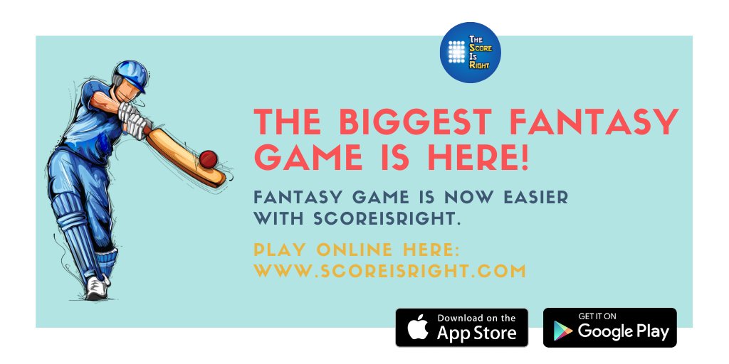 scoreisright's tweet photo. The Biggest Fantasy Game is Here!

Create your Scoreisright and explore your fantasy skills in all new level and get chances to win exciting prizes and cash rewards.
#MatchesComingSoon
#Fantasycricket
#Cricket 
#skilllevel https://t.co/g9qLxdeMqU