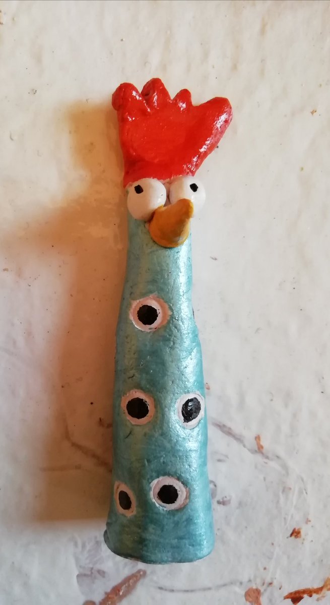 sonstbbs's tweet photo. @KBJWhitstable when you don't have the luxury of a kiln or wheel but have air dry clay, acrylic paints &amp; varnish #almostasgood https://t.co/X1HBiK84Bm