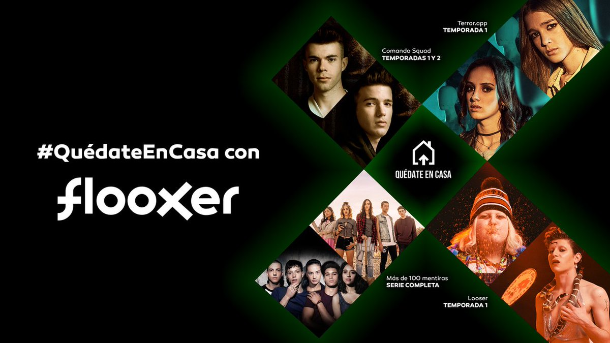 flooxer's tweet photo. 🛋 #QuédateEnCasa con #Flooxer y disfruta de nuestras series más 🔝 🙌
🤫 @Mas100Mentiras
💥 @LooserSerie
📲 #TerrorApp
☢ #ComandoSquad
¡Toooodo disponible en @atresplayer! https://t.co/pF7W5NHs0R https://t.co/1RZ1RXPaE9