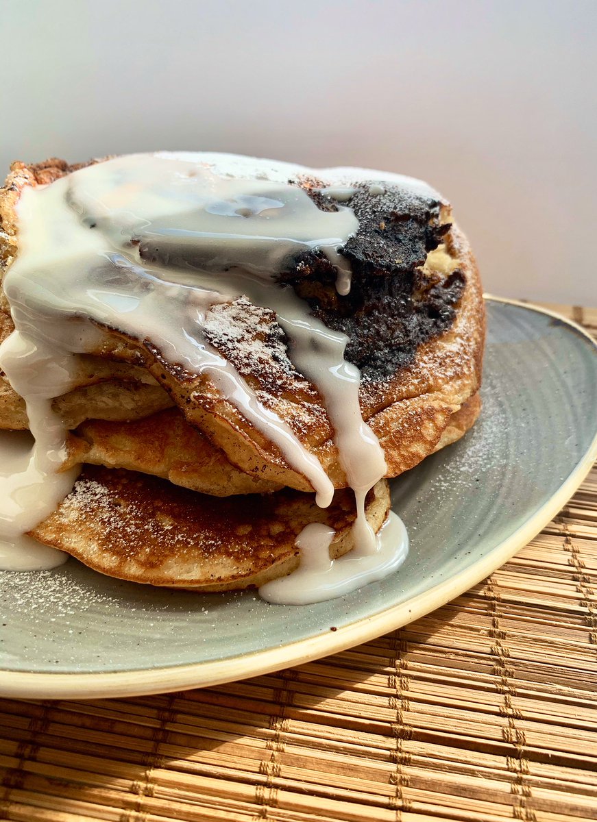 first tweet 👋🏾 Cinnamon Roll Pancakes inspired by <a href="/pashmk/">♡</a> Giant Cinnamon Roll 😍❤️