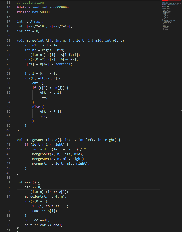 ryaku__'s tweet photo. C++で初めてこんな長いの書いた（螺旋本のMerge Sortって問題）
キーボード叩いてるだけで楽しいなあ https://t.co/Ixww0qDEN6