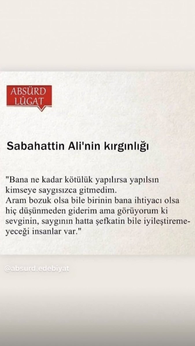 Ne güzel demiş ama Sabahattin Ali...