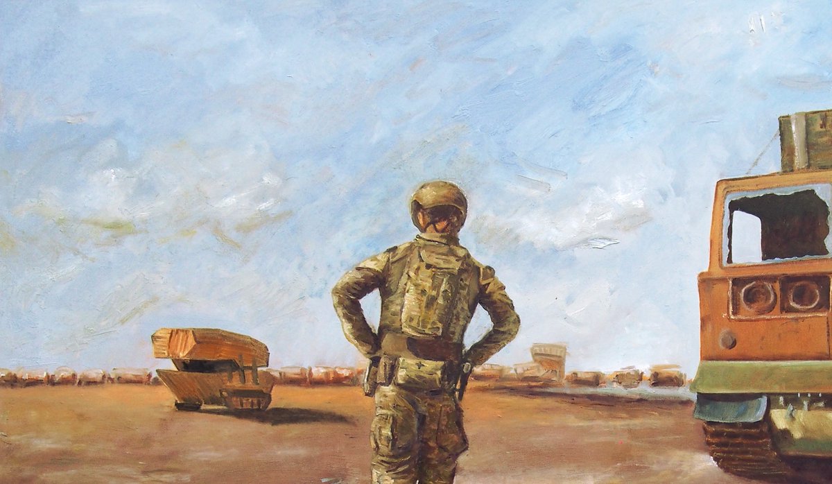 JThompsonArtist's tweet photo. Part of a recently completed painting. #Australiansoldier #Armypainting #armyart https://t.co/pJ21MZgzgA