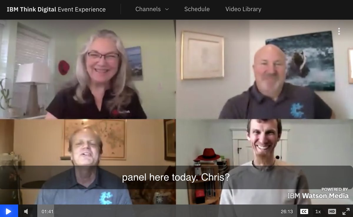 I enjoyed this #IBMThink session a lot! 'Doing Open Source Right - Learn from the Experts at IBM and Red Hat' #Think2020 @christo4ferris @tmmoore_1 @kernelcdub @debbryant ibm.com/events/think/w…