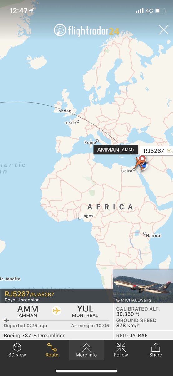 amman montreal flights