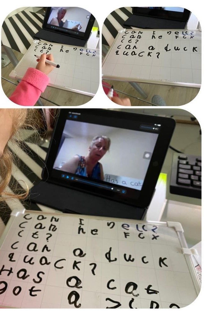 BsVfoundation's tweet photo. Miss Siobhan PowerPoints are amazing, Miss Angela’s phonics games are great fun, we learn and enjoy #PhonicsAtHome #FunphonicsLearning #WritingIsNice #PhonicsAreCool #BSV #CognitaWay @BritishValencia https://t.co/ZZt910u02J